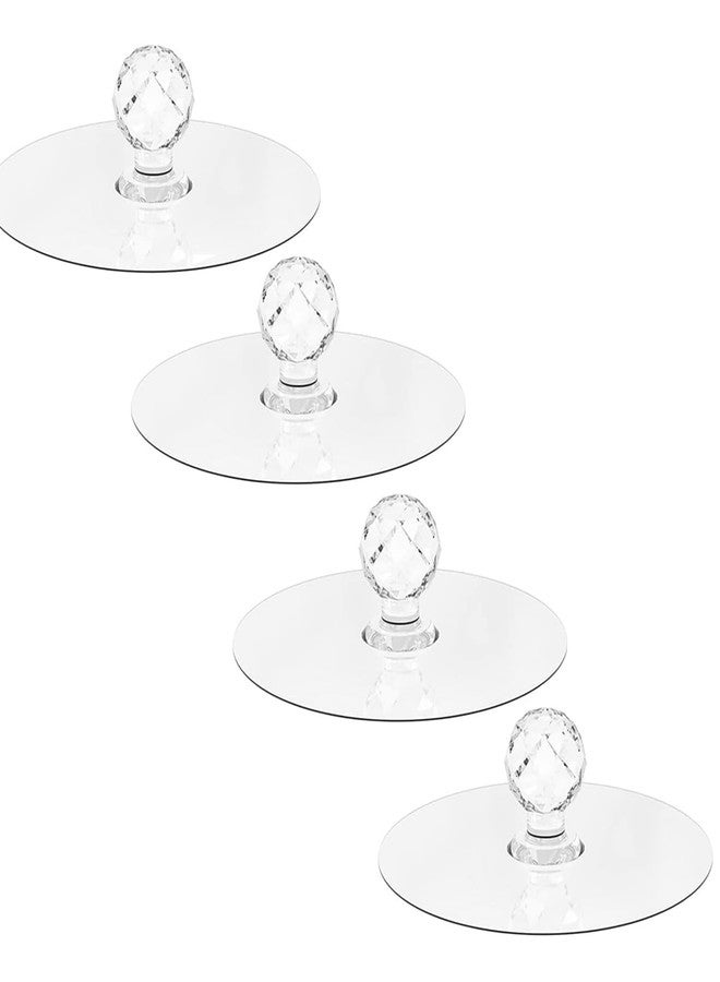 TOP SELECT Clear Suction Cup Drawer Pulls, Glass Door Handles, Transparent Cabinet Knobs, Sticky Drawer Knobs (Pack of 4) - Image 1